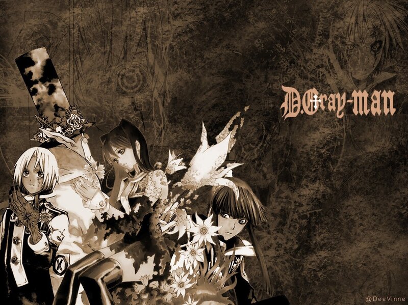 Three Anime Characters — Brown, Dramatic, Manga, Flowers