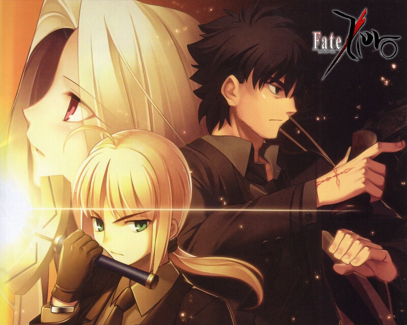 Three Anime Characters — Brown, Dramatic, Night, Sword