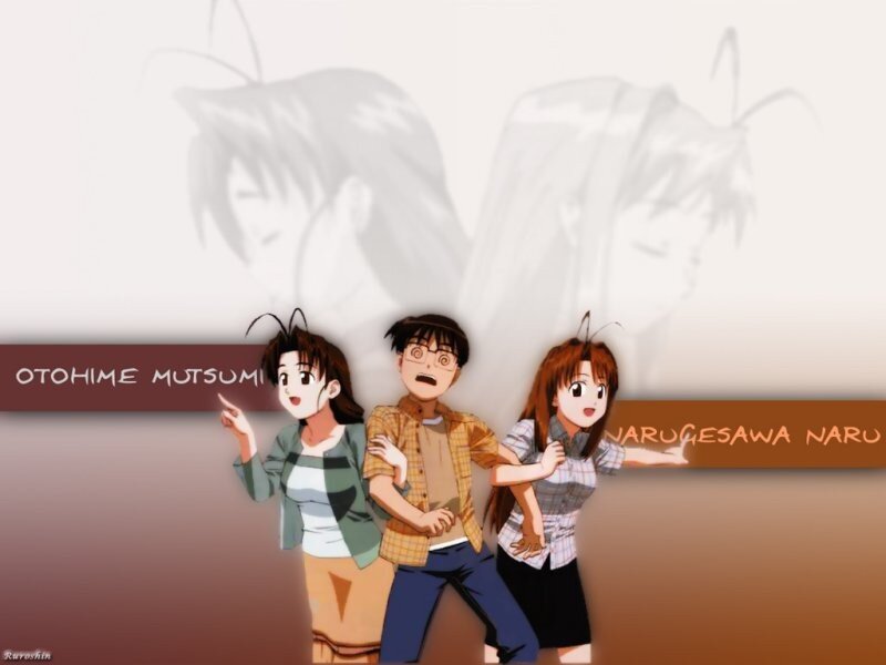Three Anime Characters — Brown, Dramatic, Text Overlay