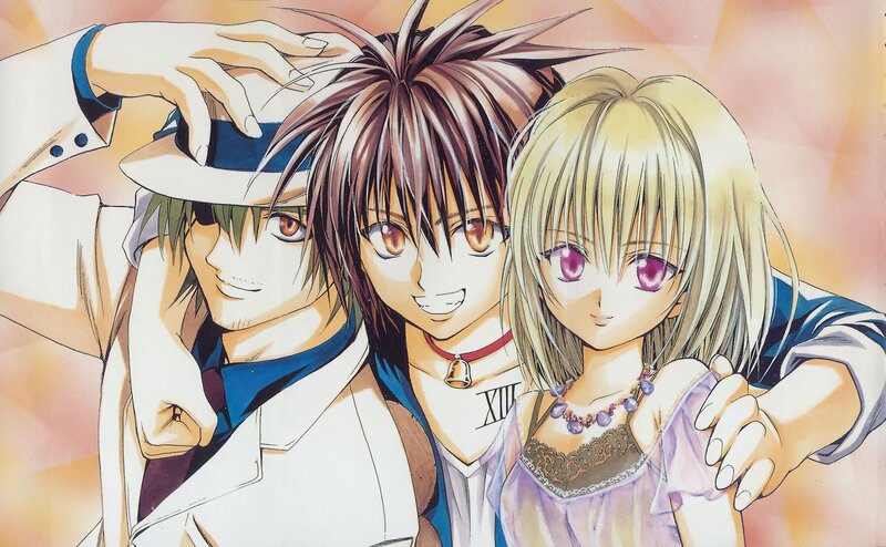 Three Anime Characters — Brown, Friendly