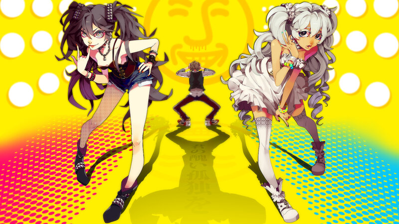 Three Anime Characters Dancing — Yellow