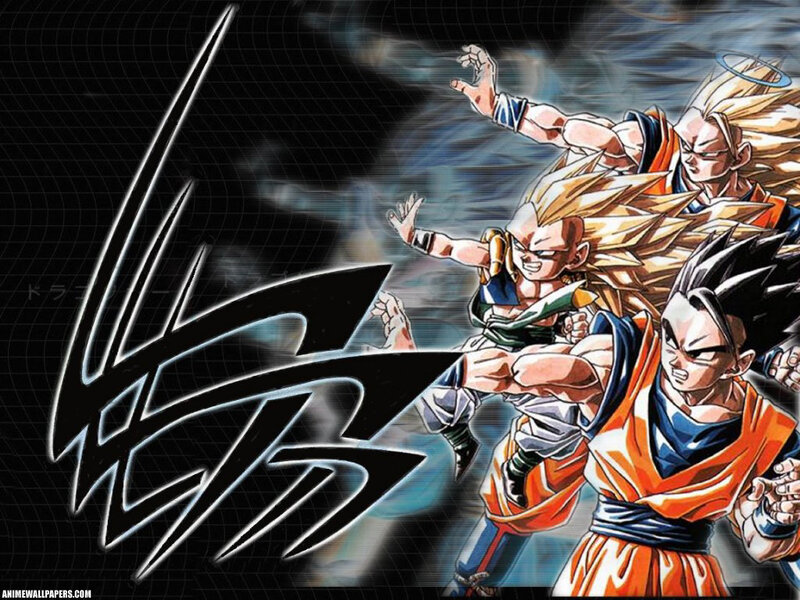 Three Anime Characters Fighting — Black