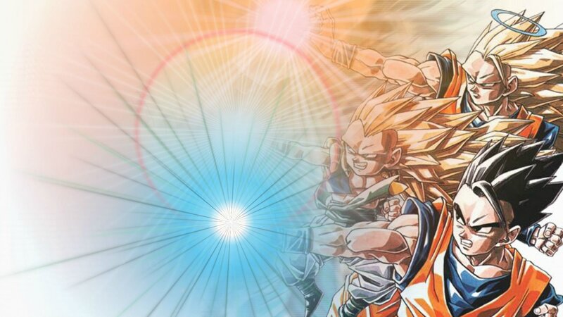 Three Anime Characters Fighting — Blue, Dramatic