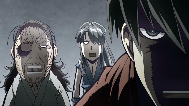 Three Anime Characters — Gray, Dramatic, Eyepatch