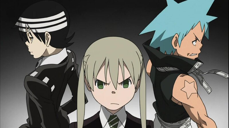 Three Anime Characters — Gray, Dramatic, School Uniform