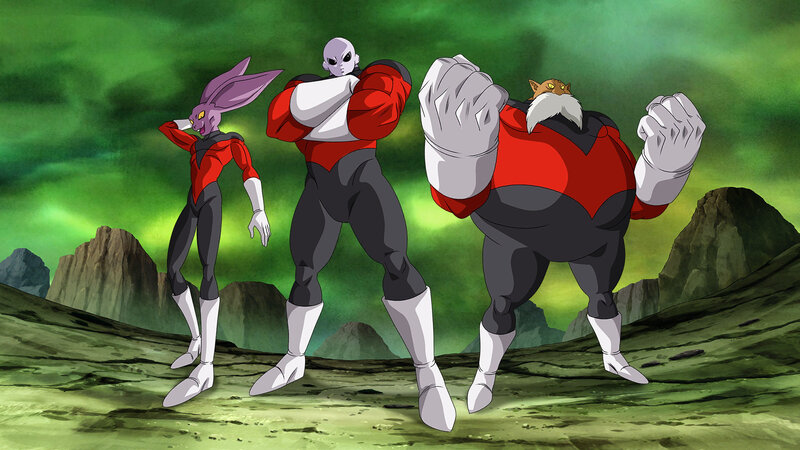 Three Anime Characters — Green, Dramatic, Rocks