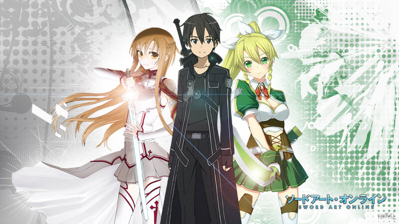 Three Anime Characters — Green, Dramatic, Sword