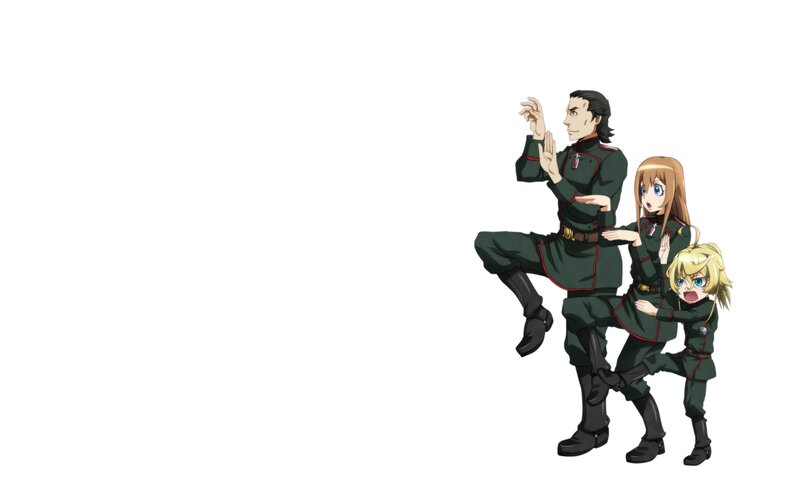Three Anime Characters — Green, Dynamic, Military Uniforms