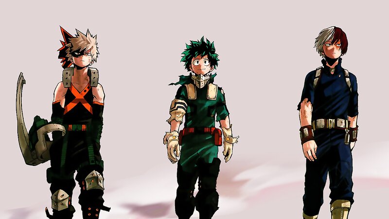 Three Anime Characters — Green, Neutral, Costumes