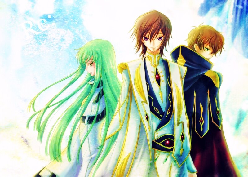 Three Anime Characters — Green