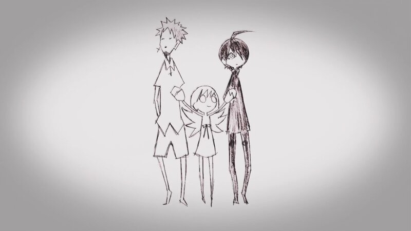 Three Anime Characters Holding Hands