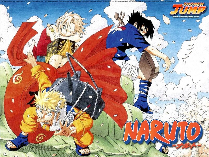Three Anime Characters in Action — Blue, Dynamic