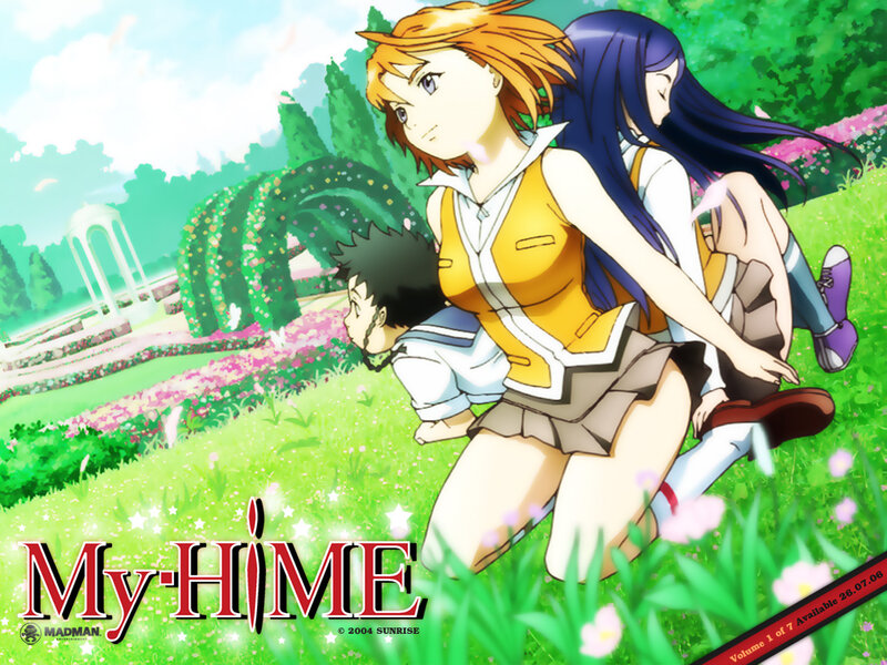 Three Anime Characters in Garden — Green, Serene