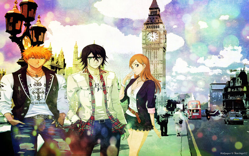 Three Anime Characters in London