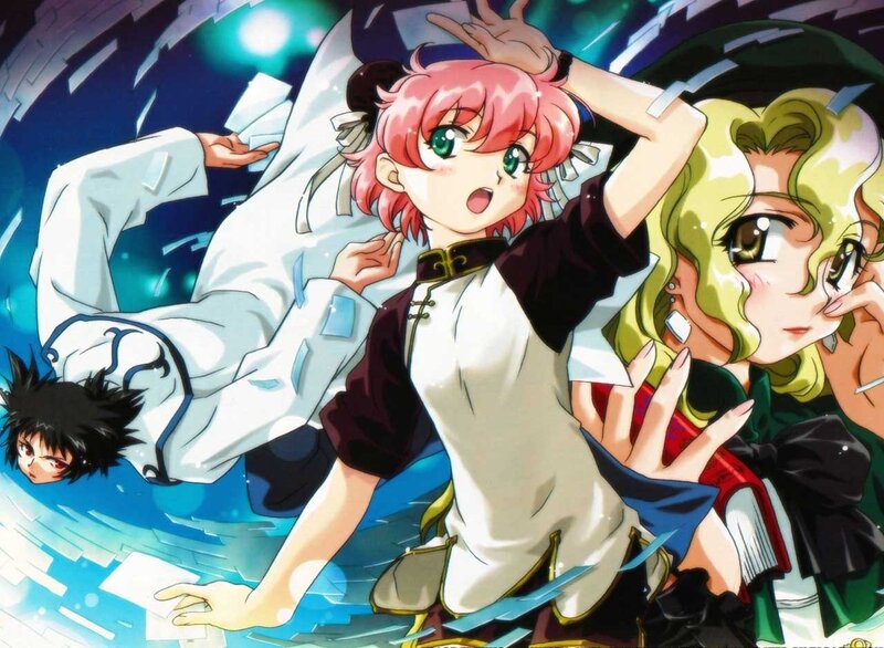 Three Anime Characters in Motion — Blue