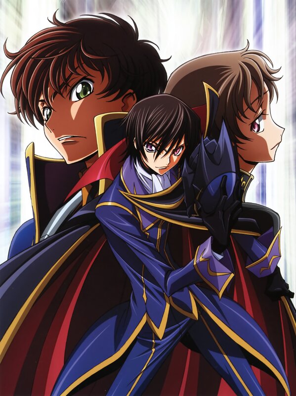 Three anime characters in royal attire