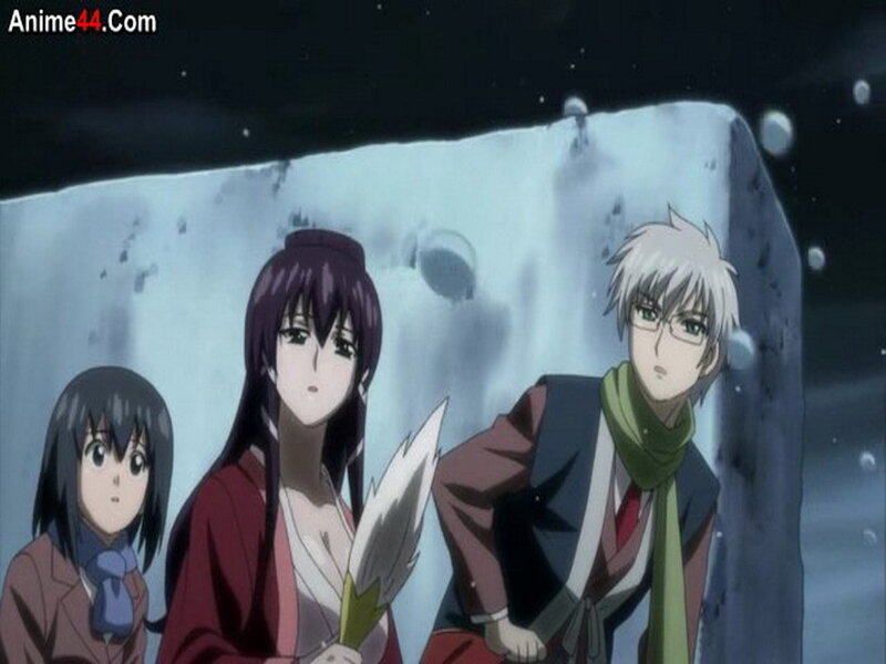 Three Anime Characters in Snow — White