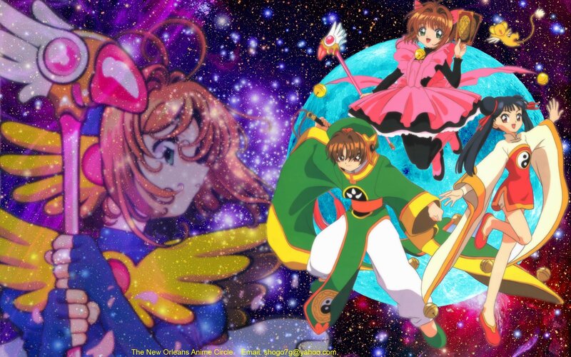 Three Anime Characters in Space — Purple