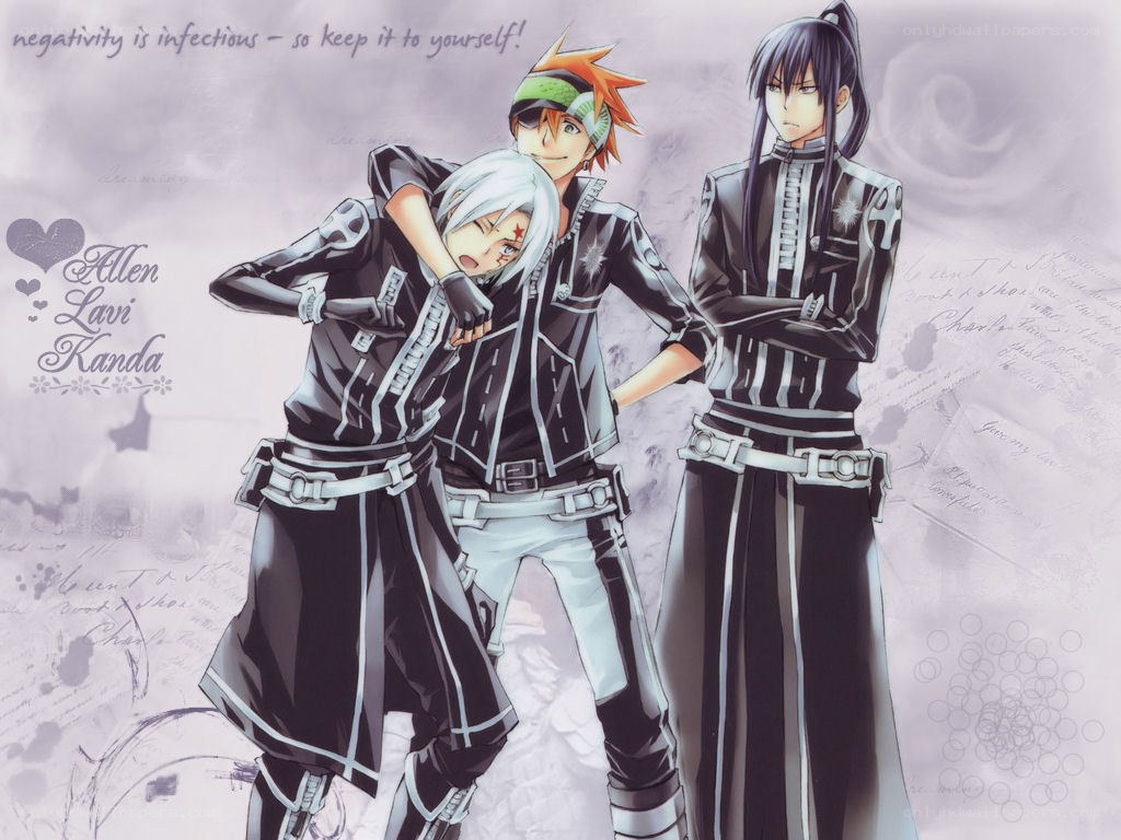 Three anime characters in uniform