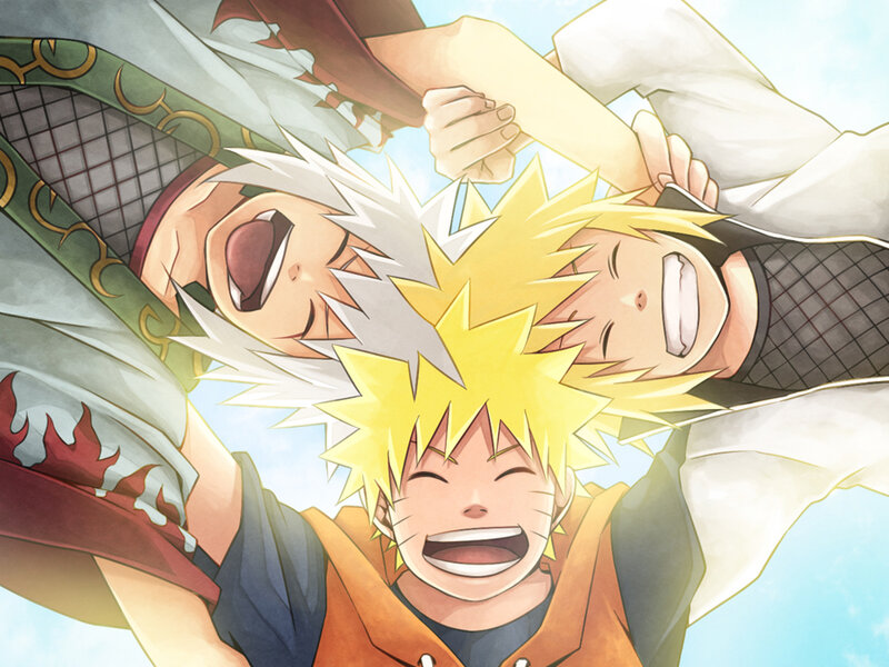 Three Anime Characters Laughing