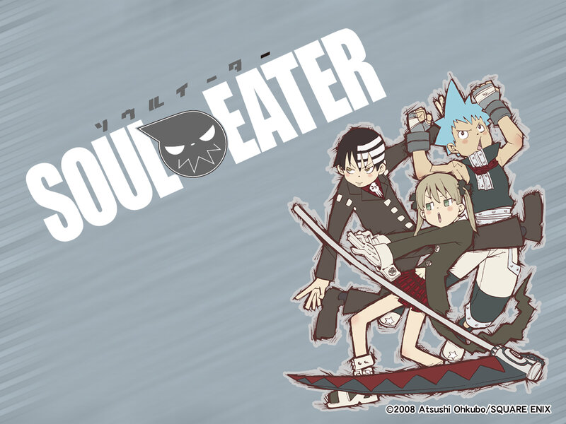 Three Anime Characters on a Weapon