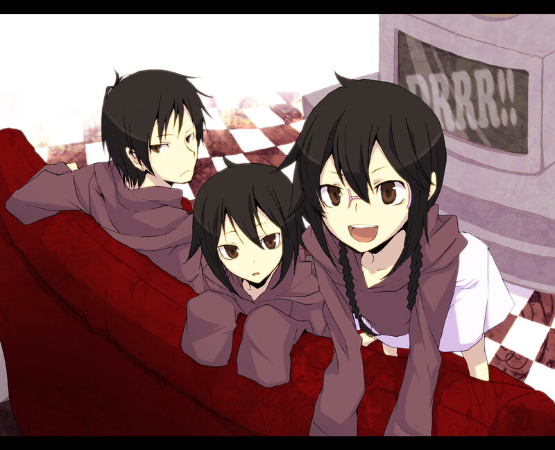 Three Anime Characters on Couch