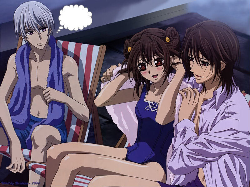 Three Anime Characters on Deck