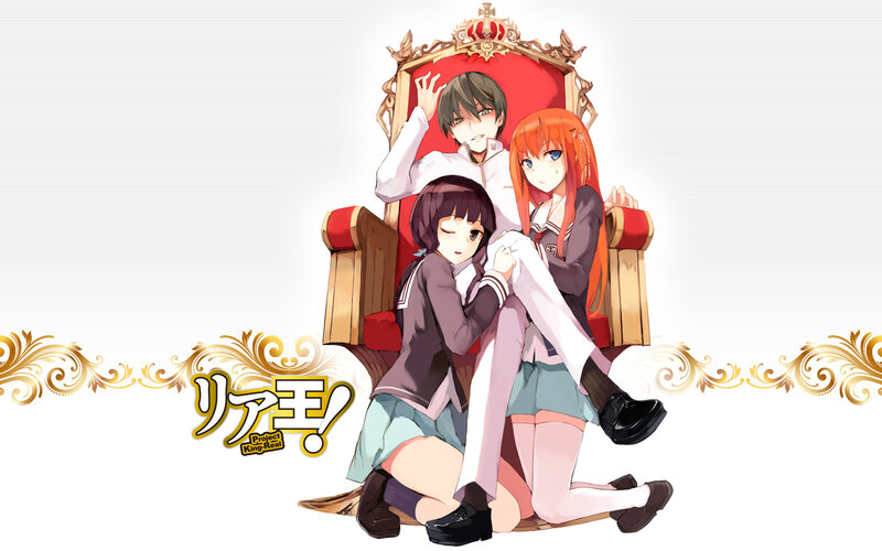 Three Anime Characters on Throne