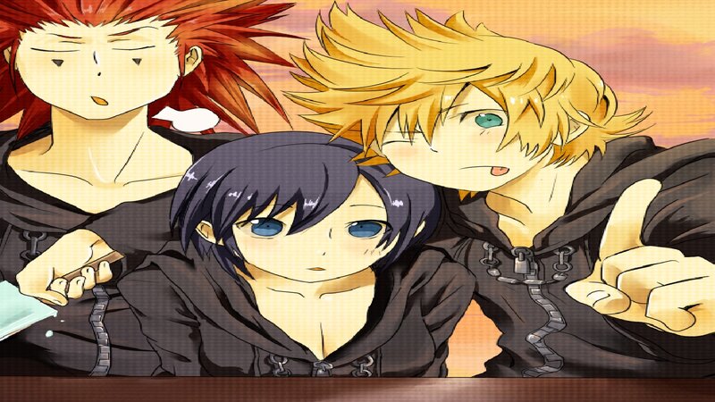 Three Anime Characters — Orange, Calm, Sunset