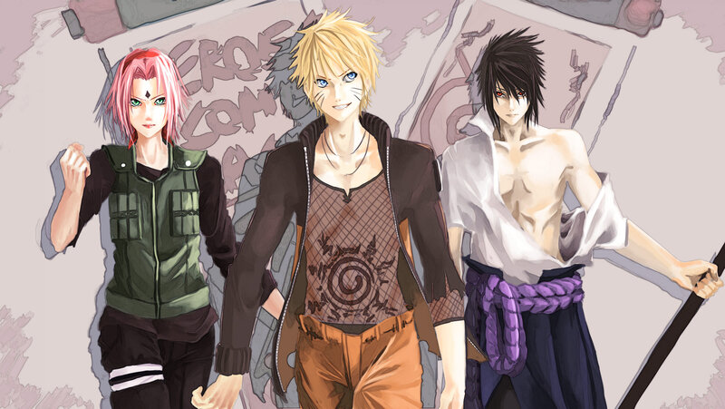 Three Anime Characters — Orange, Confident