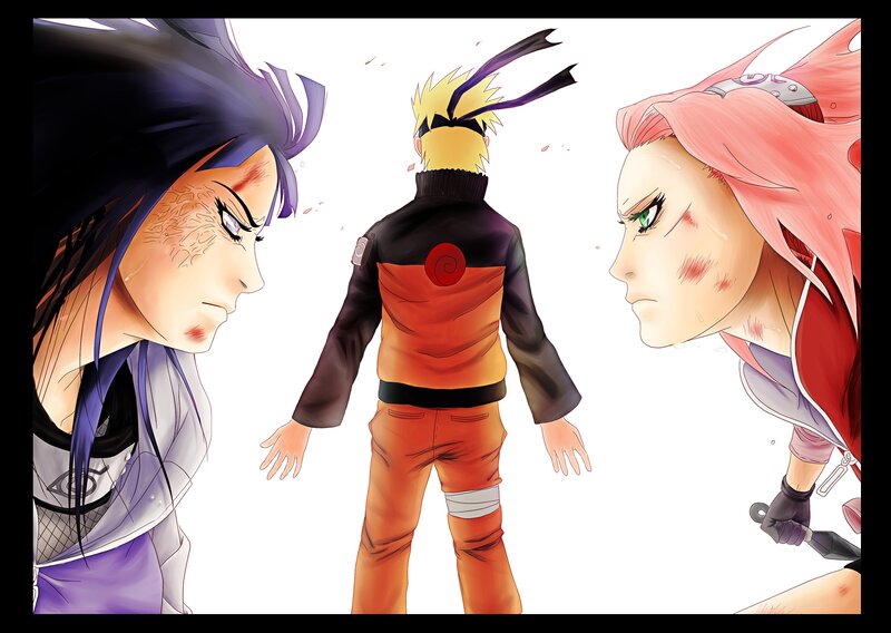 Three Anime Characters — Orange, Dramatic, Fighting