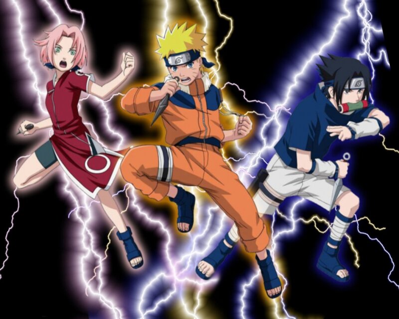 Three Anime Characters — Orange, Dramatic, Lightning