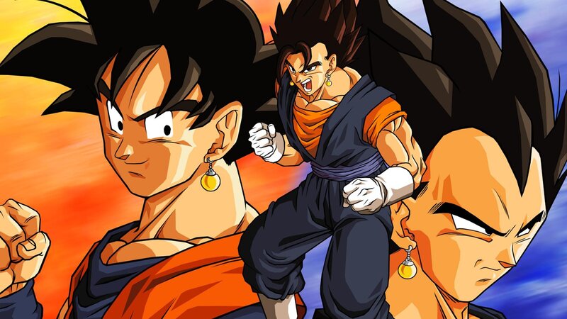 Three Anime Characters — Orange, Dramatic, Sunset, Fighting Stance