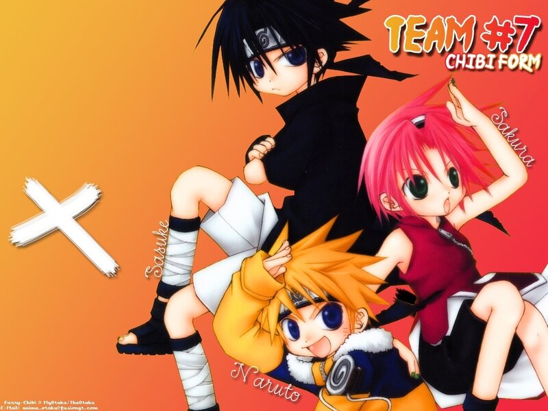 Three Anime Characters — Orange, Playful