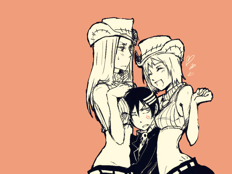 Three Anime Characters — Peach