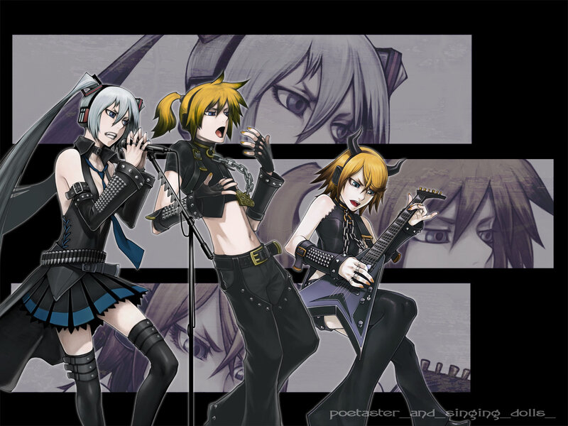 Three Anime Characters Performing
