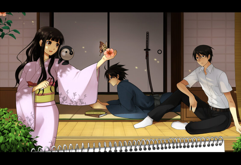 Three Anime Characters — Pink, Calm
