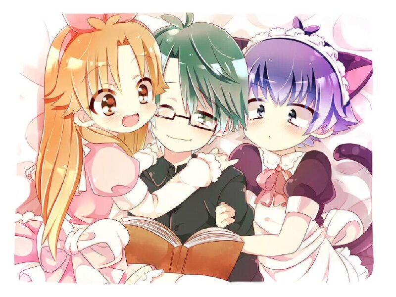 Three Anime Characters — Pink, Cute