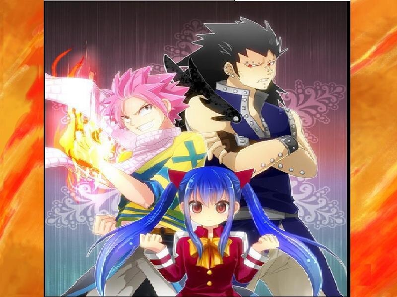 Three Anime Characters — Pink, Dramatic, Fire