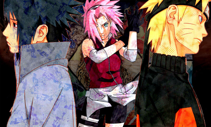 Three Anime Characters — Pink, Dramatic, Manga
