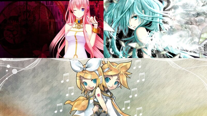 Three Anime Characters — Pink, Dramatic