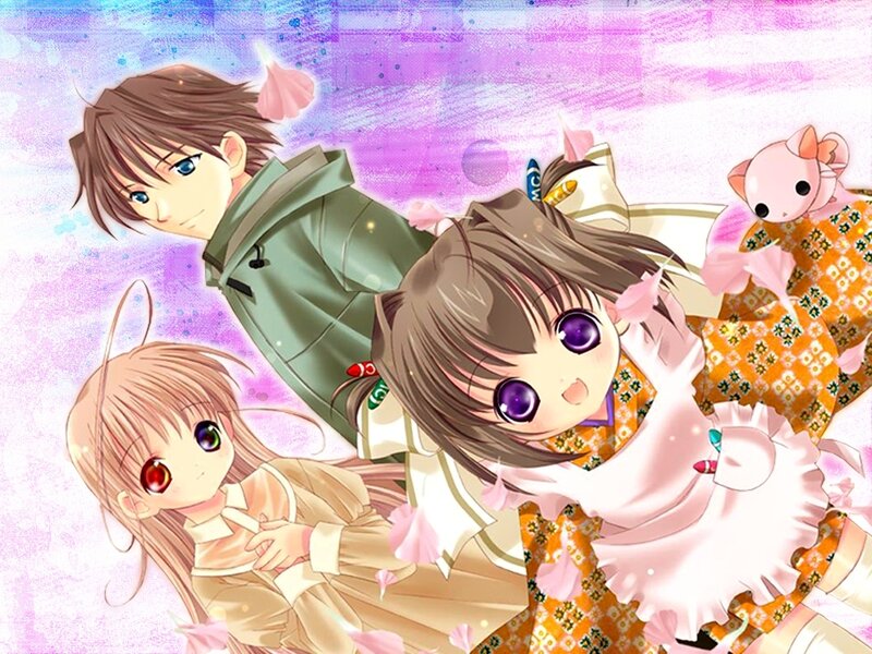 Three Anime Characters — Pink, Dreamy