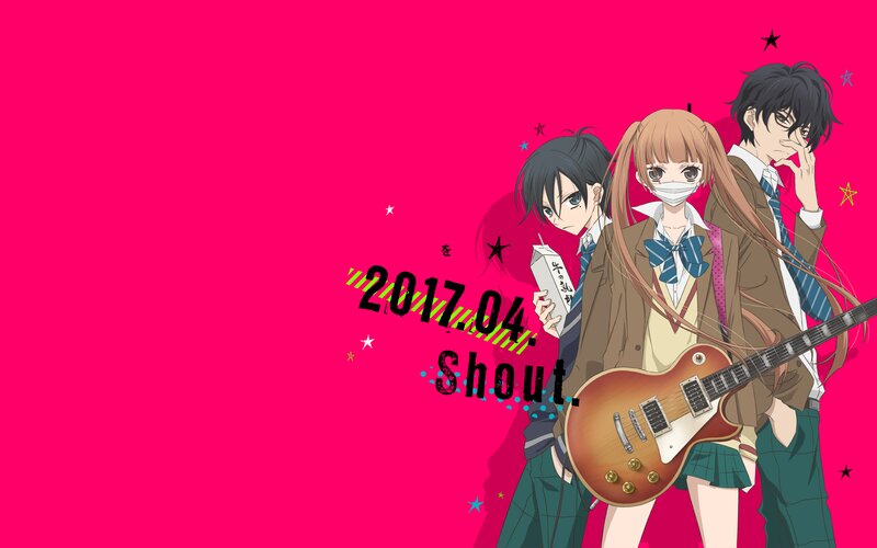 Three Anime Characters — Pink, Energetic, Guitar