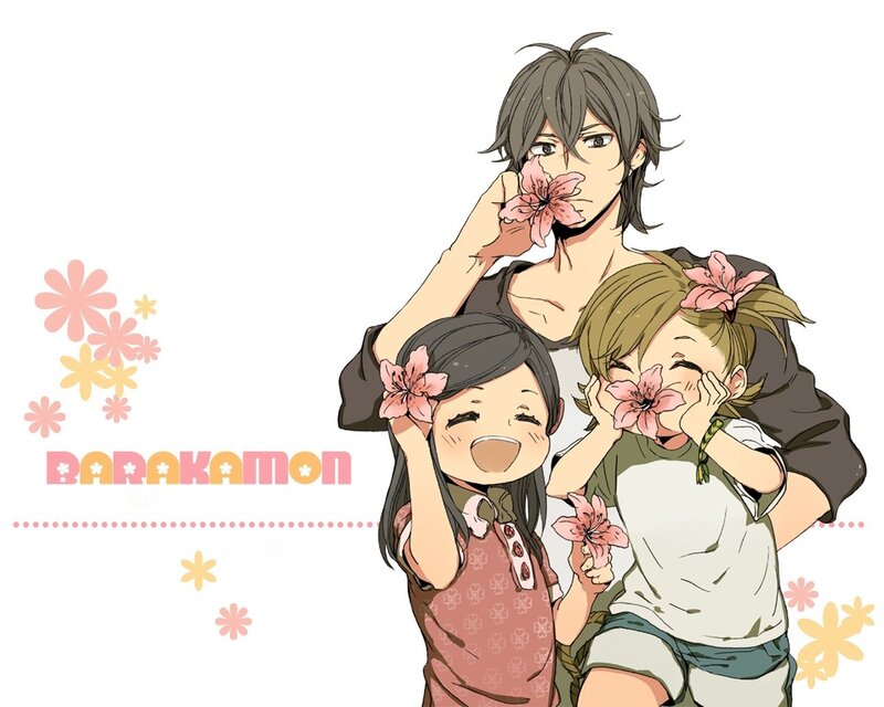 Three Anime Characters — Pink, Happy, Spring