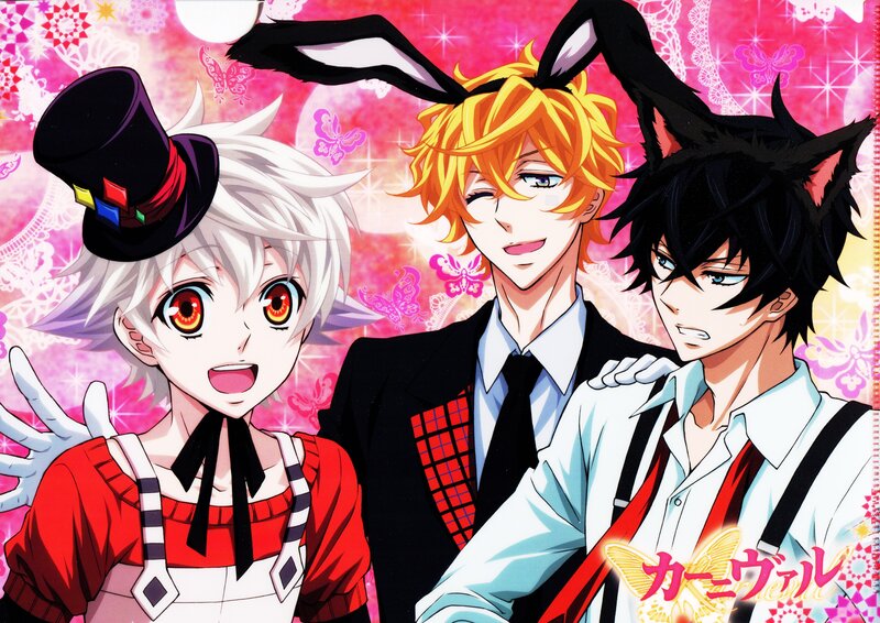 Three Anime Characters — Pink, Playful, Bunny Ears