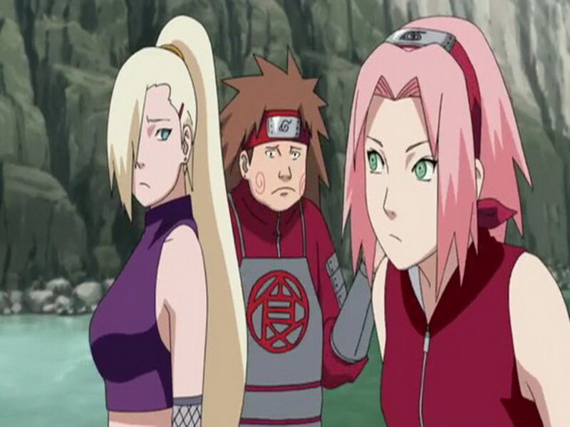 Three Anime Characters — Pink, Serious
