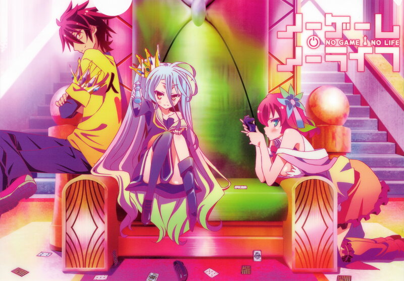 Three Anime Characters — Pink, Vibrant, Cards