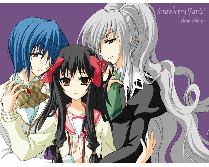 Three Anime Characters — Purple, Calm, School Uniforms