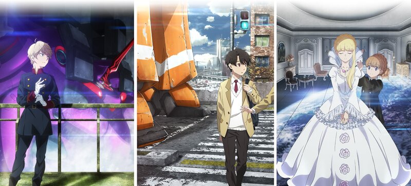 Three Anime Characters — Purple, Dramatic, Afternoon