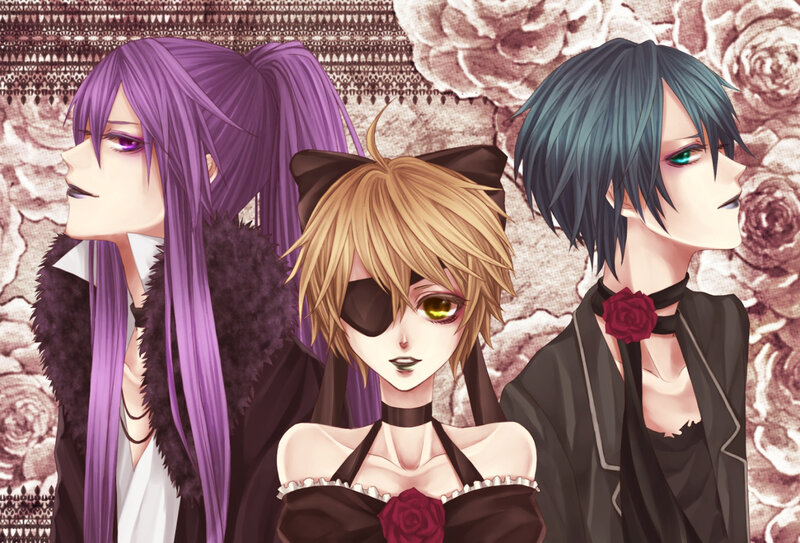 Three Anime Characters — Purple, Dramatic, Cat Ears